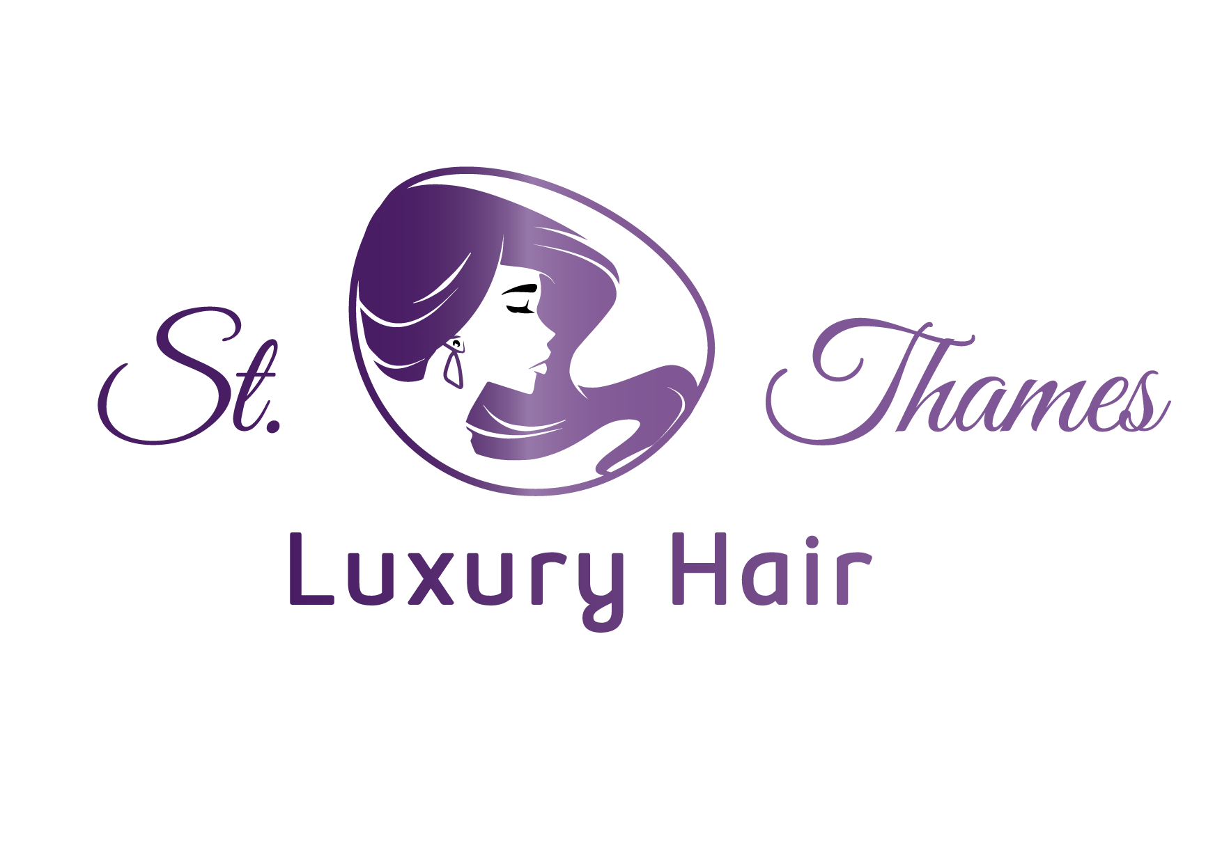 St Thames Luxury Hair Logo Design | Spartanmedia.com.ng